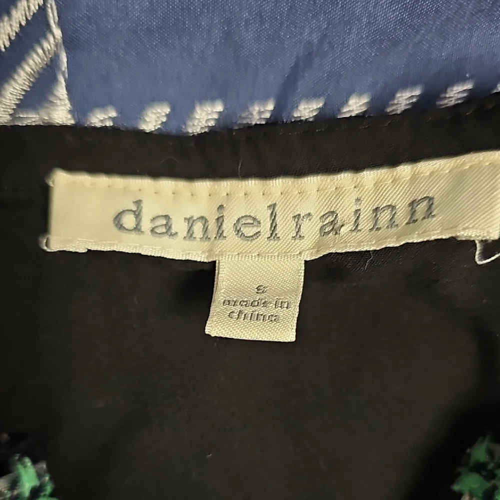 Daniel Rainn Black Top with Teal Embellishments - Picture 2 of 7